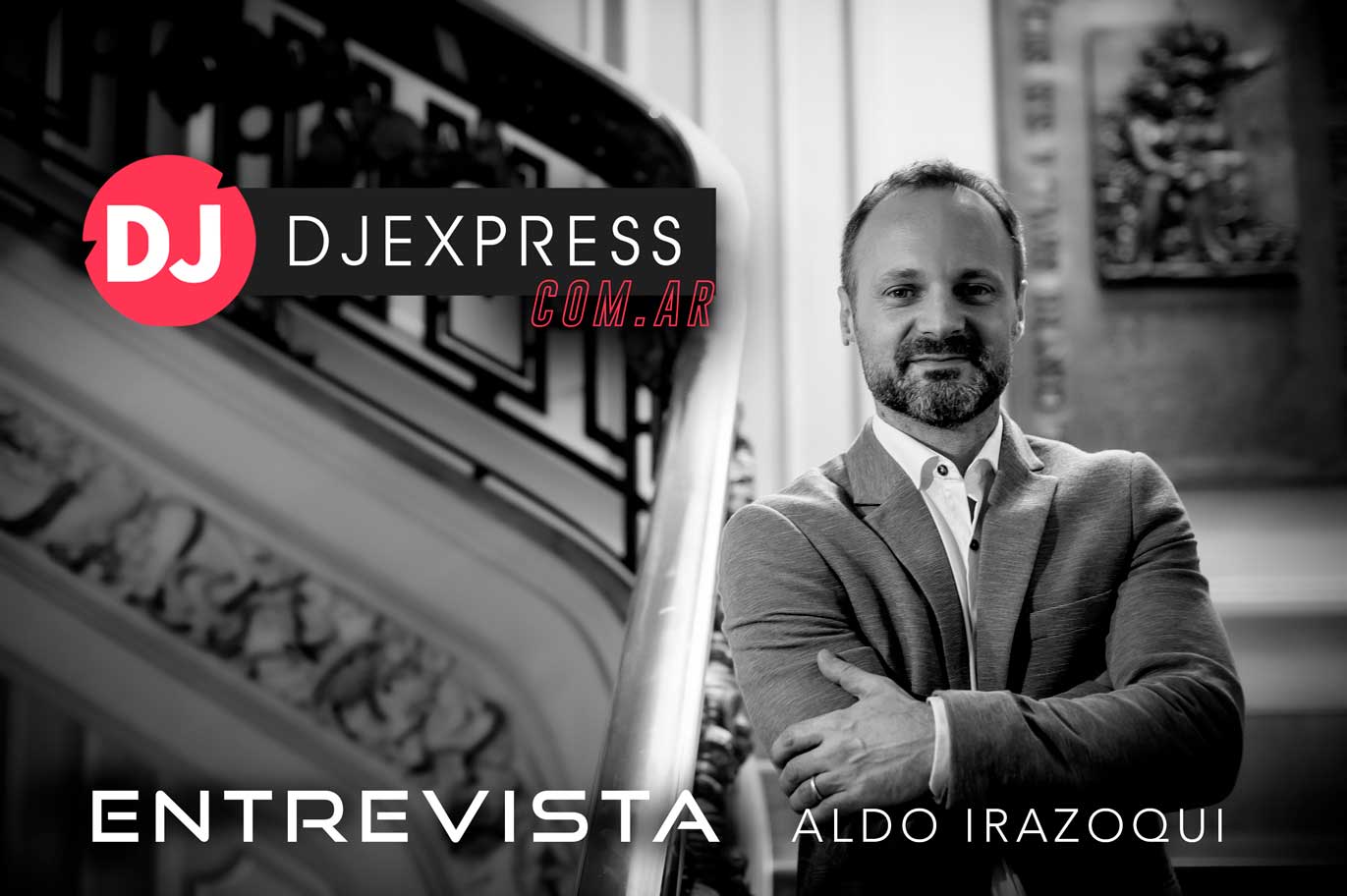 Aldo Irazoqui director HBA en foto entrevista dj express